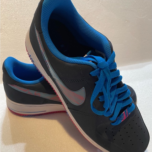 Nike Air Force 1 Low Marble Swoosh Blue Pink Men’s Size 10 Great Condition - Picture 10 of 14